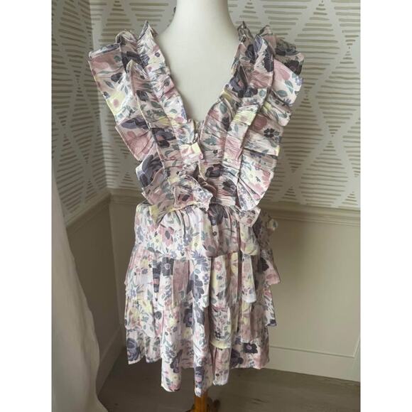 Karlie Women’s Small Floral Vintage Smock Mini Dress - Picture 4 of 10